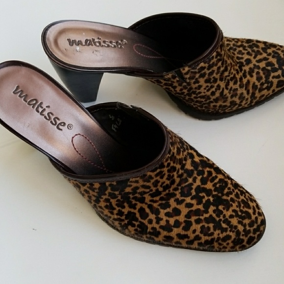 matisse leopard mules